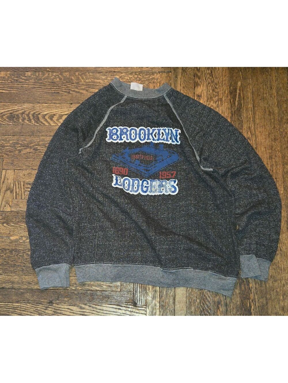 Vintage Brooklyn Dodgers Ebbets Field Sweatshirt Men's XL 1990s Dark Gray Tultex